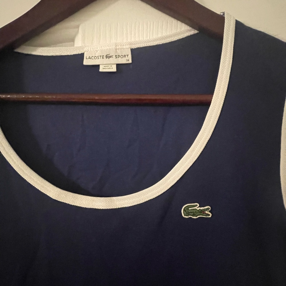 Lacoste Sport dress - mesh - contrast trim - retro